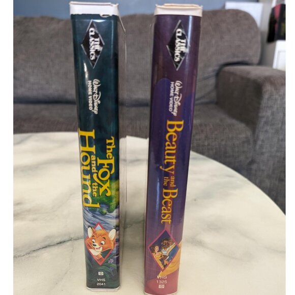 Vintage Disney Beauty and the Beast and Fox and the Hound Black Diamond VHS - Picture 2 of 4